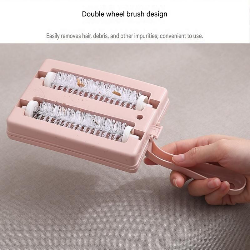 Beige Double Roller Cleaning Brush - PP Material view 4