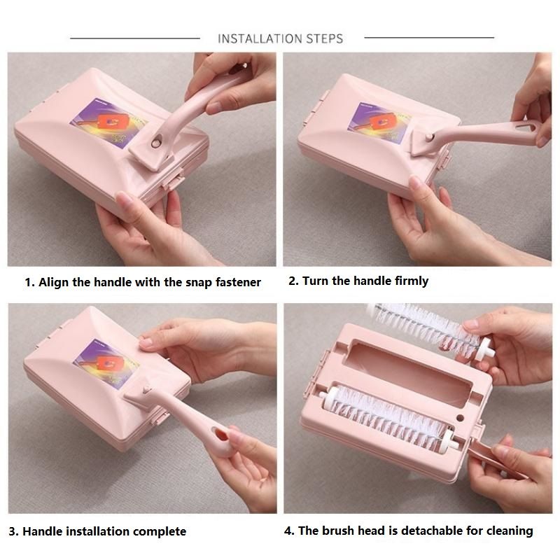 Beige Double Roller Cleaning Brush - PP Material view 9