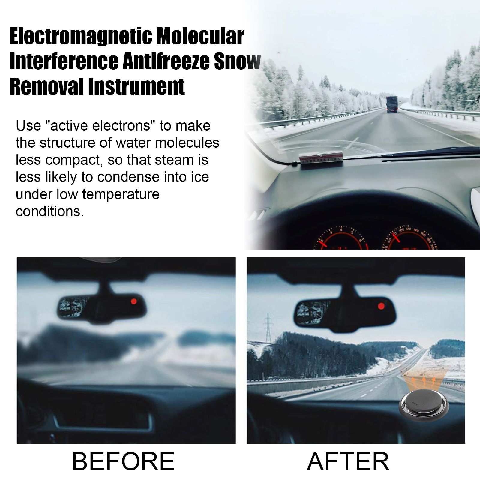 Electromagnetic Car Ice Remover - Solar Powered Molecular Interference De-icer view 9