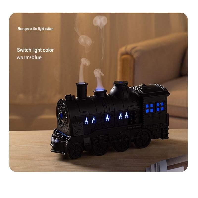 White Retro Train Aromatherapy Humidifier - 300ml Ultrasonic Cool Mist view 12
