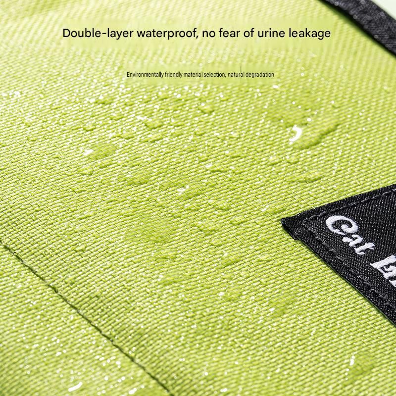 Green Large size Portable Foldable Cat Litter Box - Oxford Fabric Waterproof view 4