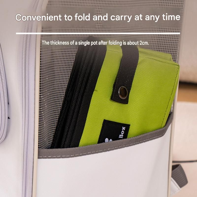 Travel Friendly Pet Toilet Kit - Green Portable Cat Litter Box and Blue Scoop view 9