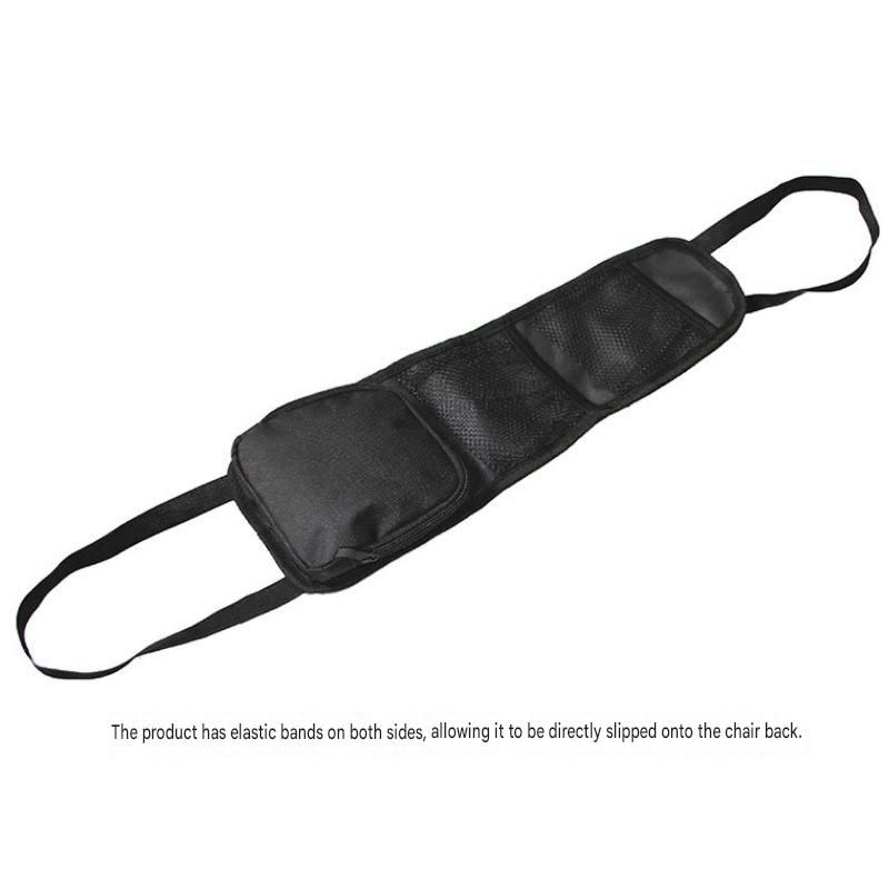 Black Universal Car Seat Side Storage Organizer - Oxford Cloth Mesh Hanging view 6