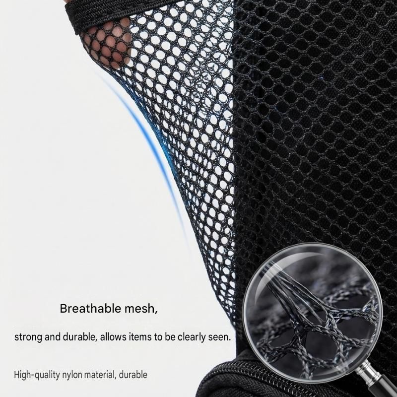 Black Universal Car Seat Side Storage Organizer - Oxford Cloth Mesh Hanging view 8