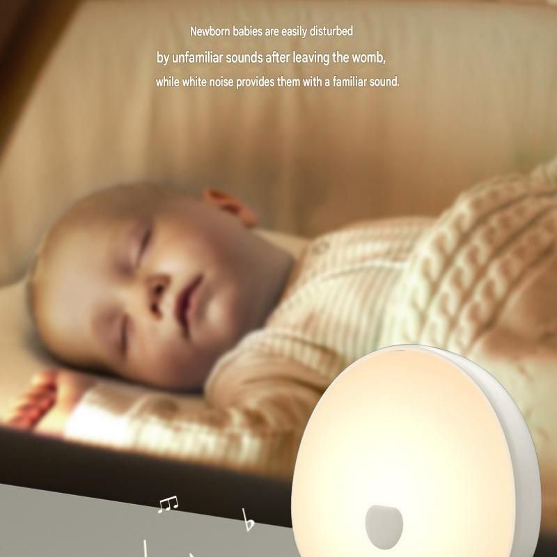White Rechargeable White Noise Sleep Aid Night Light - 10 Soothing Nature Sounds view 2