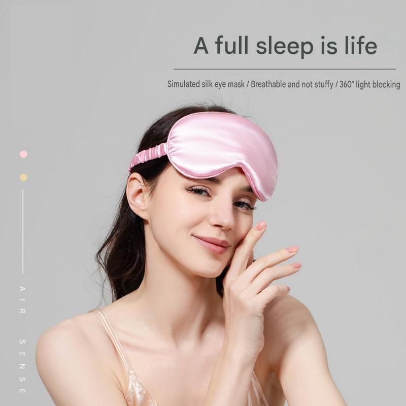Nighttime Anxiety Relief & Relaxation Set - Grey Imitation Silk Sleep Eye Mask view 2