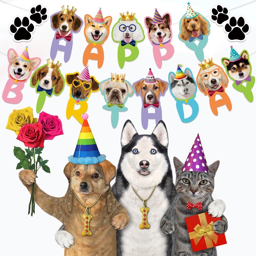 Blue Dog Birthday Party Decoration Set - Puppy Themed Banner view 6