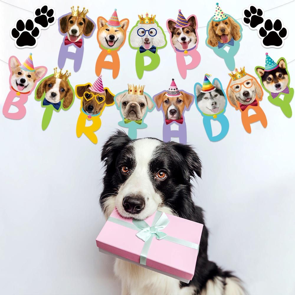 Pink Dog Birthday Party Decoration Set - Puppy Themed Banner view 5