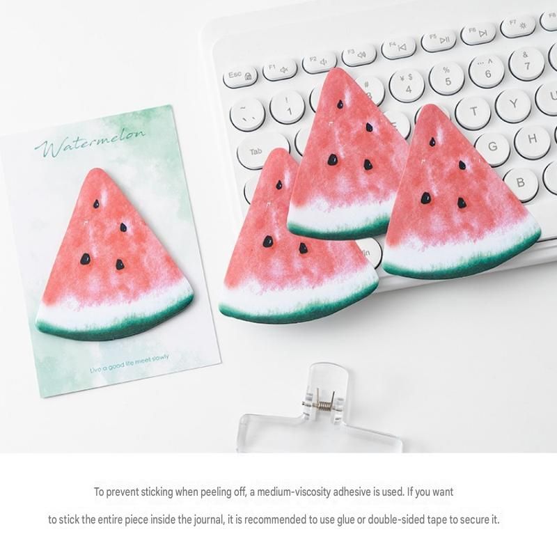 3 Packs Orange Design Fruit Shaped Sticky Notes - Cute Memo Pads for view 5