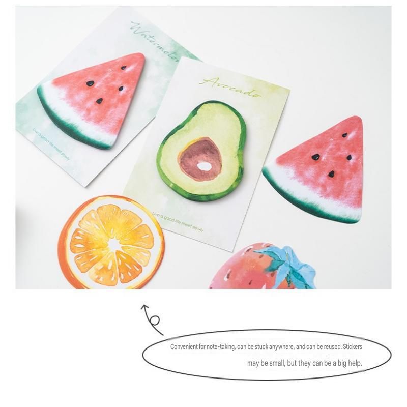 Fruit-Shaped Office Supplies Set-3 packs Watermelon Shaped Sticky Notes and A5 view 10