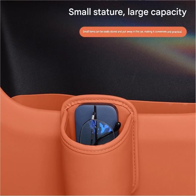 Red Universal Car Door Cup Holder - PU Leather Hanging Storage Organizer for view 8