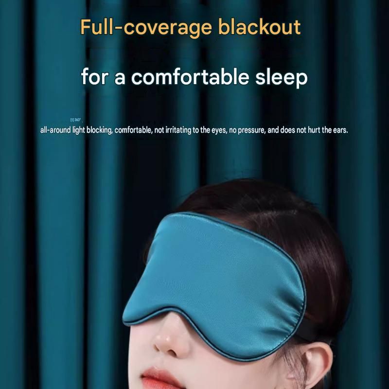 Grey Spandex Sleep Eye Mask - 360 Degree Blackout view 2