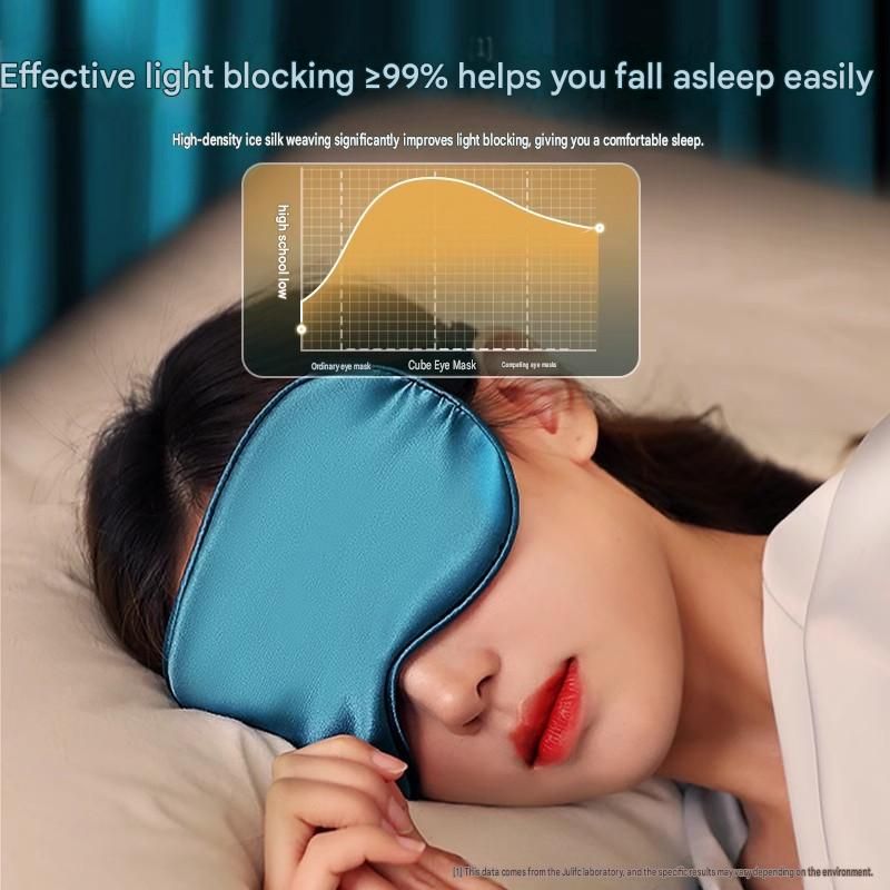 Pink Spandex Sleep Eye Mask - 360 Degree Blackout view 3