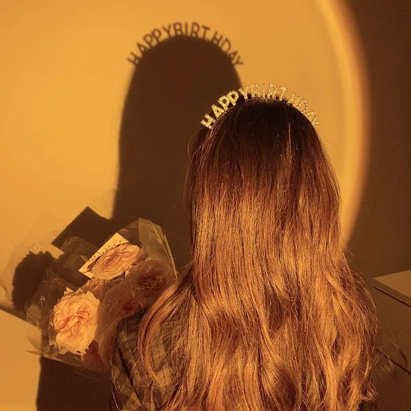 Silver Happy Birthday Rhinestone Headband - Alloy Party Hair Accessory with view 3