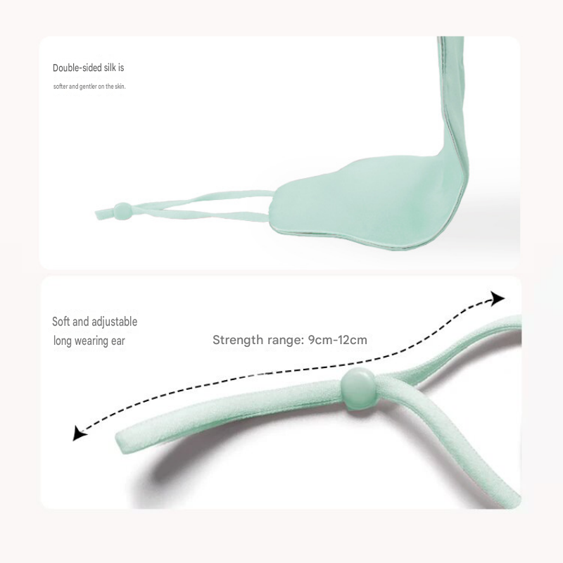 Blue Mulberry Silk Sleep Eye Mask - Cloud Shaped Blackout Blindfold with view 6