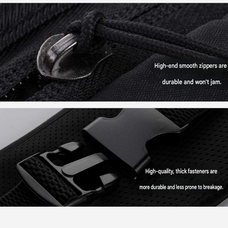 Grey Running Waist Pack—Made of waterproof nylon with an adjustable strap view 13