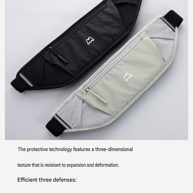 Blue Running Waist Pack—Made of waterproof nylon with an adjustable strap view 6