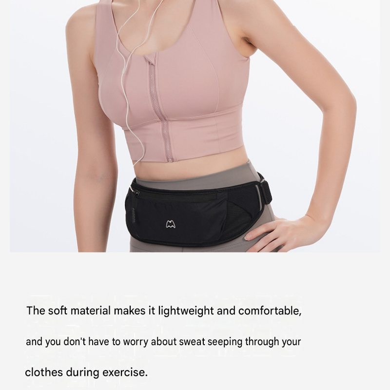 Blue Running Waist Pack—Made of waterproof nylon with an adjustable strap view 11