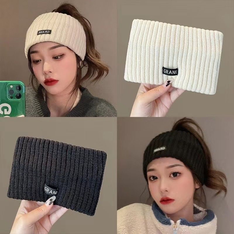 Grey Women's Knitted Headkerchief- Soft Yarn Wide Ear Warmer Head Wrap view 8