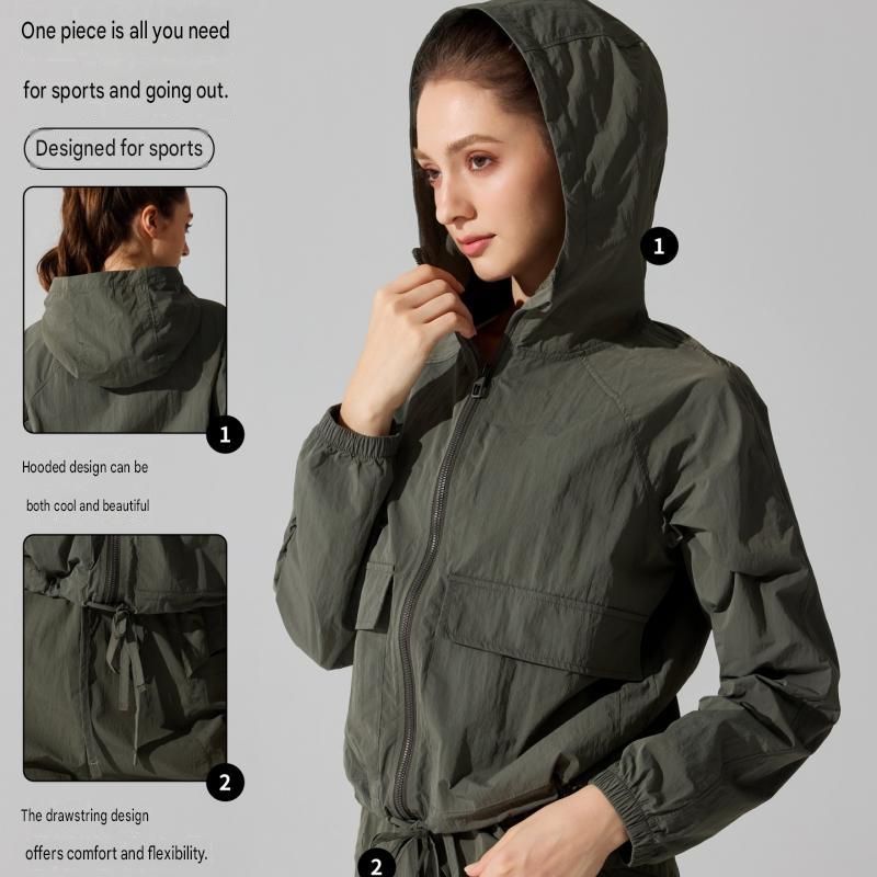 Women's Lightweight Outdoor Windproof and warm set - Black S Size Waterproof view 3