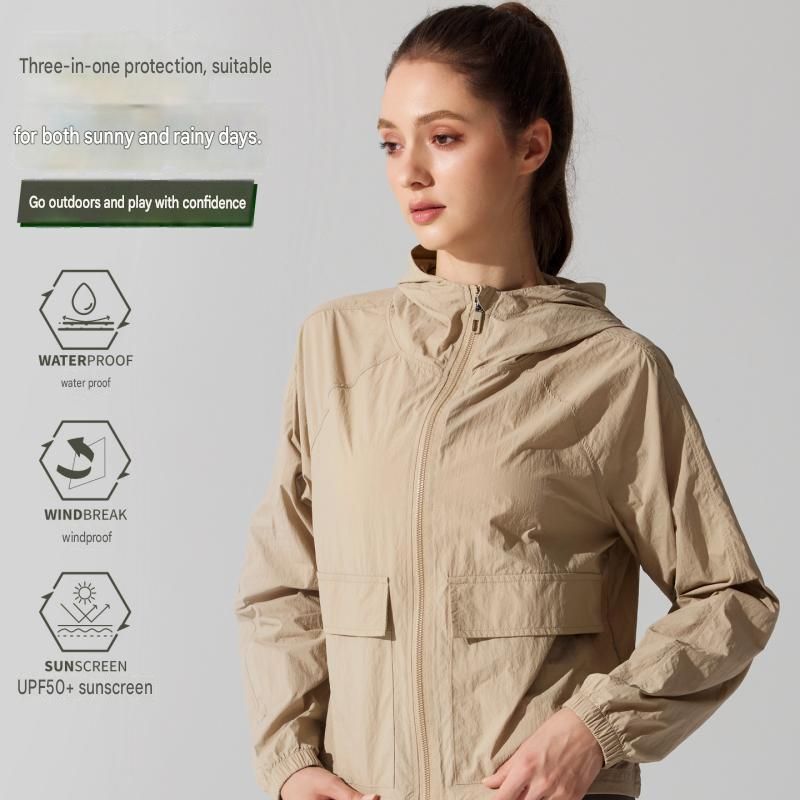 Women's Lightweight Outdoor Windproof and warm set - Black L Size Waterproof view 2