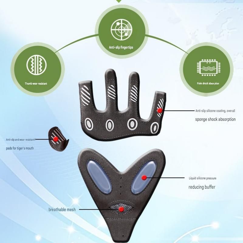 Pink S size Women's Half-Finger Fitness Gloves - Liquid Silicone Shock Absorption view 6