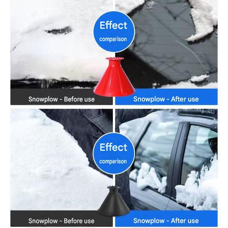 Green Multi-Function Car Windshield Ice Scraper - 4-in-1 Plastic Snow Removal view 10
