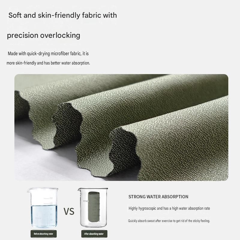 Black 50x100cm Portable Quick Dry Sports Towel - Ultra-Light Microfiber view 8