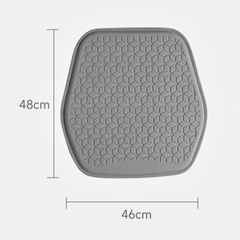 Grey Universal Cooling Gel Seat Cushion - TPR Breathable Honeycomb Pad for Car view 7