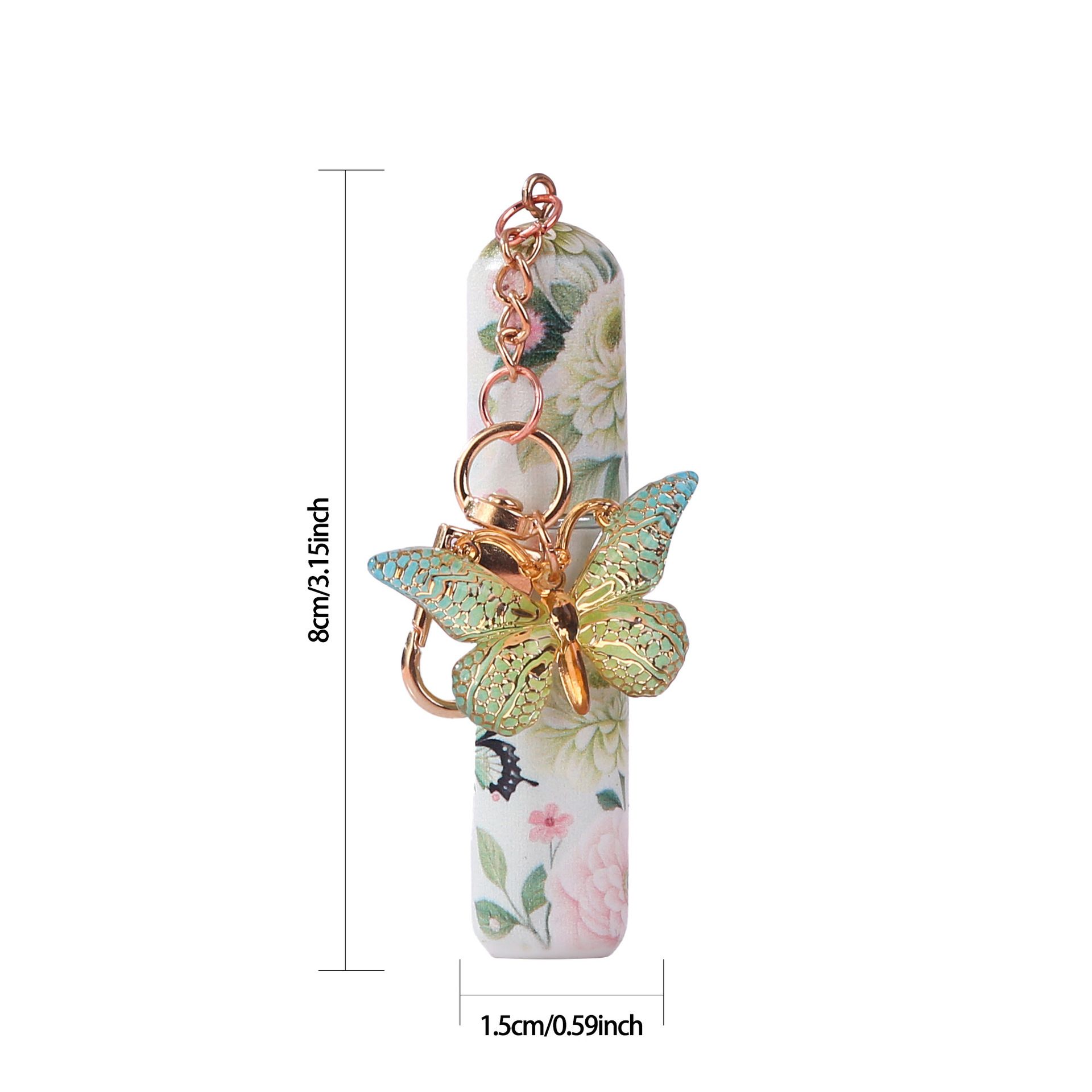 3 Pack Light Pink 5ml Portable Perfume Atomizer Keychain Butterfly Charm view 6