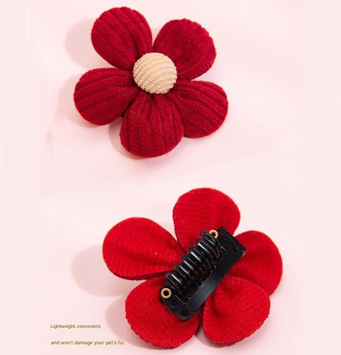 Size M Bee Fleece Hoodie Jumper for Small Dogs & Cats with 5 Hair Clips view 9
