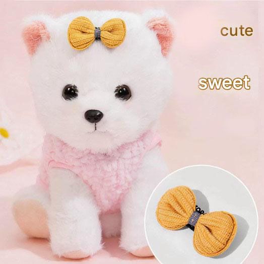 Size L Bee Fleece Hoodie Jumper for Small Dogs & Cats with 5 Hair Clips view 6