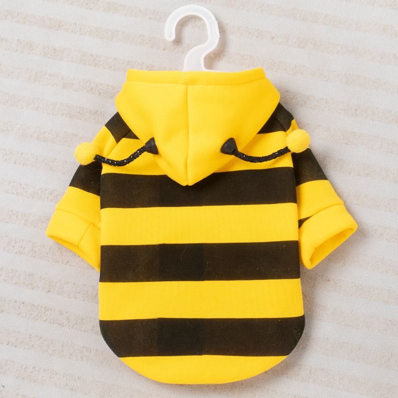 Size XL Bee Fleece Hoodie Jumper for Small Dogs & Cats with 5 Hair Clips view 8