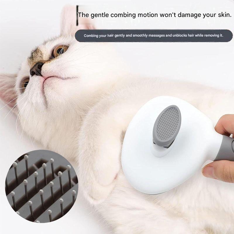 Silver Tiger Cat Complete Cat Care Set - One-Touch Deshedding Brush view 3