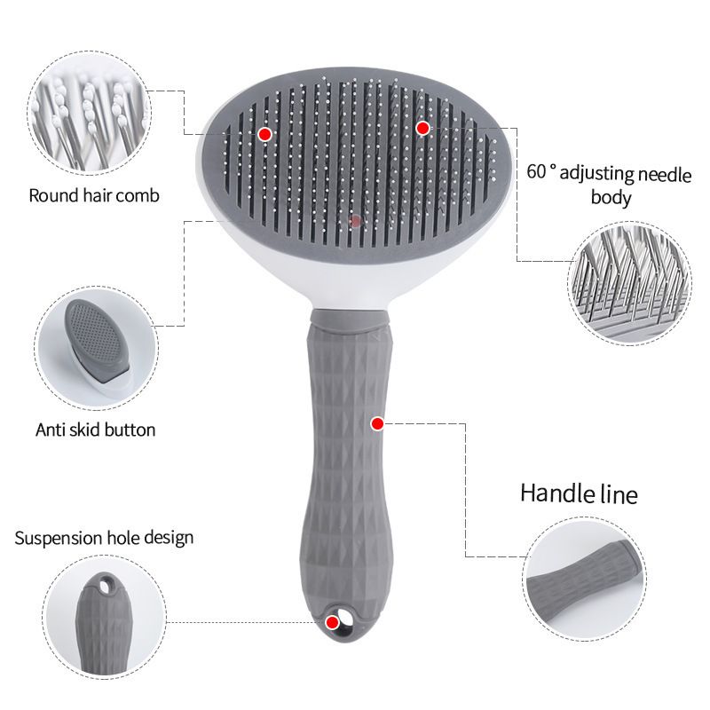 Transparent cat Complete Cat Care Set - One-Touch Deshedding Brush view 4
