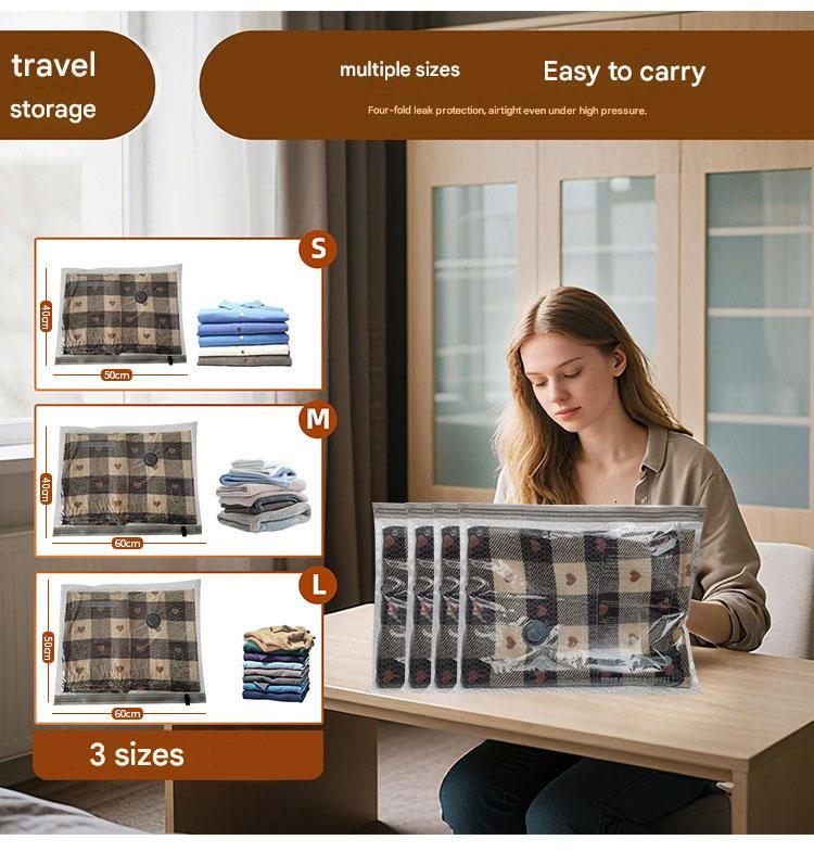56L Large-Capacity Fabric Storage Bin & 6-Piece Vacuum Compression Bag Set — view 7
