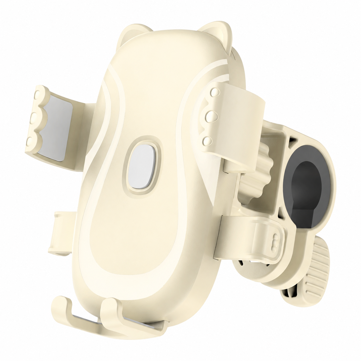 Cute Yellow Cat-Themed Bicycle Phone Holder — Motorcycle & Bicycle Handlebar Mount — image 1