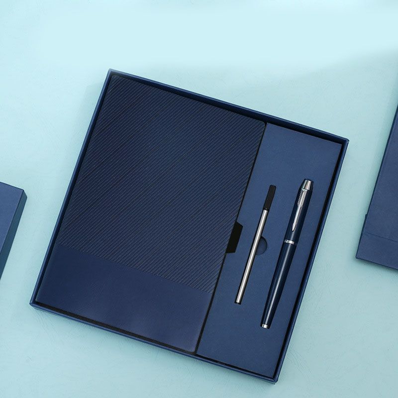 Dark Blue Luxury A5 Notebook and Pen Gift Set Business Journal Office Writing