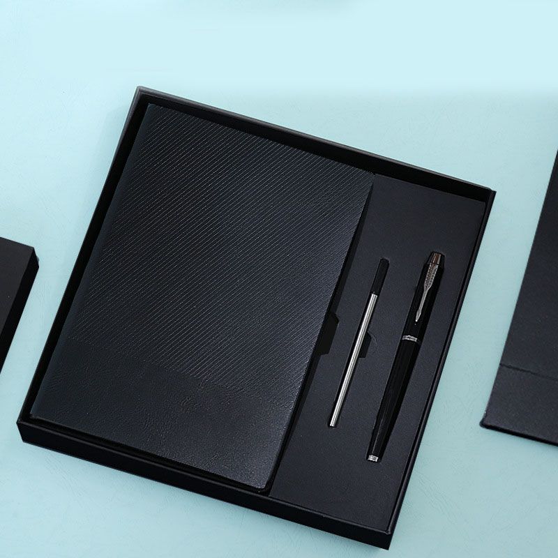 Black Luxury A5 Notebook and Pen Gift Set Business Journal Office Writing