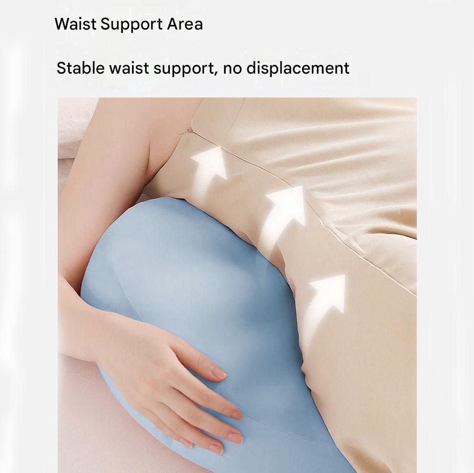 Grey Memory Foam Pregnancy Support Pillow for Side Sleeping view 4