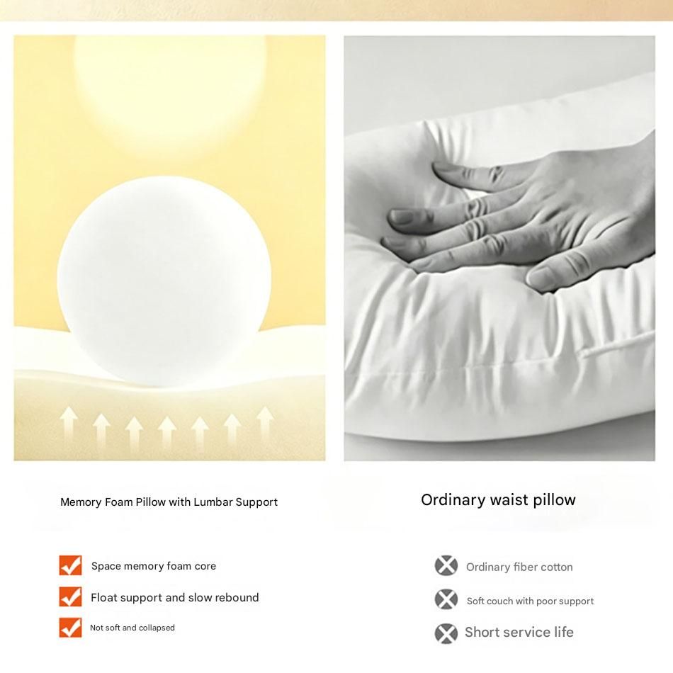 Grey Memory Foam Pregnancy Support Pillow for Side Sleeping view 8