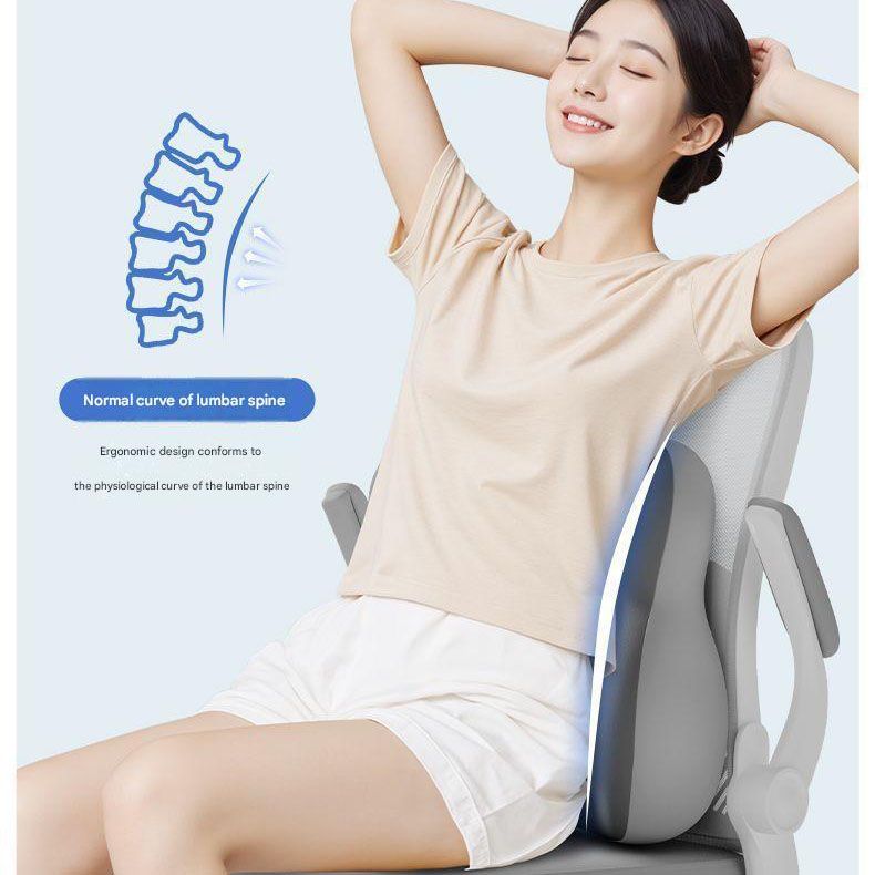 Sakura Pink Ergonomic Memory Foam Lumbar Support Cushion for Office Chair view 2