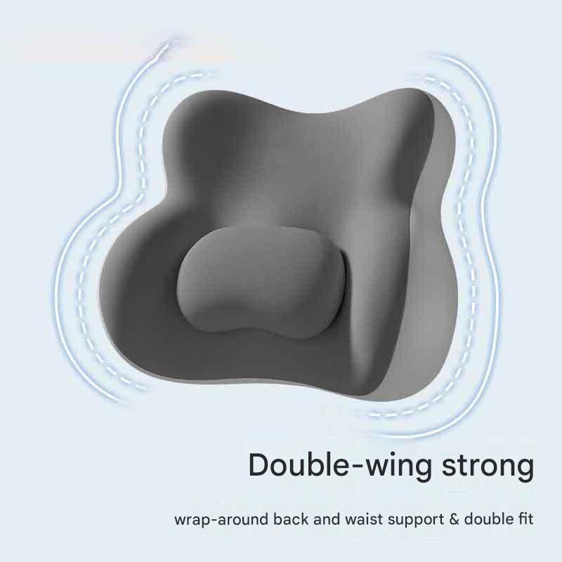Sakura Pink Ergonomic Memory Foam Lumbar Support Cushion for Office Chair view 4