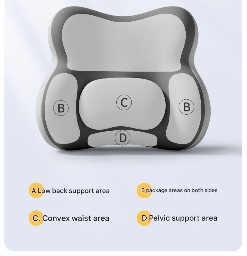 Gray-Green Ergonomic Memory Foam Lumbar Support Cushion for Office Chair view 5