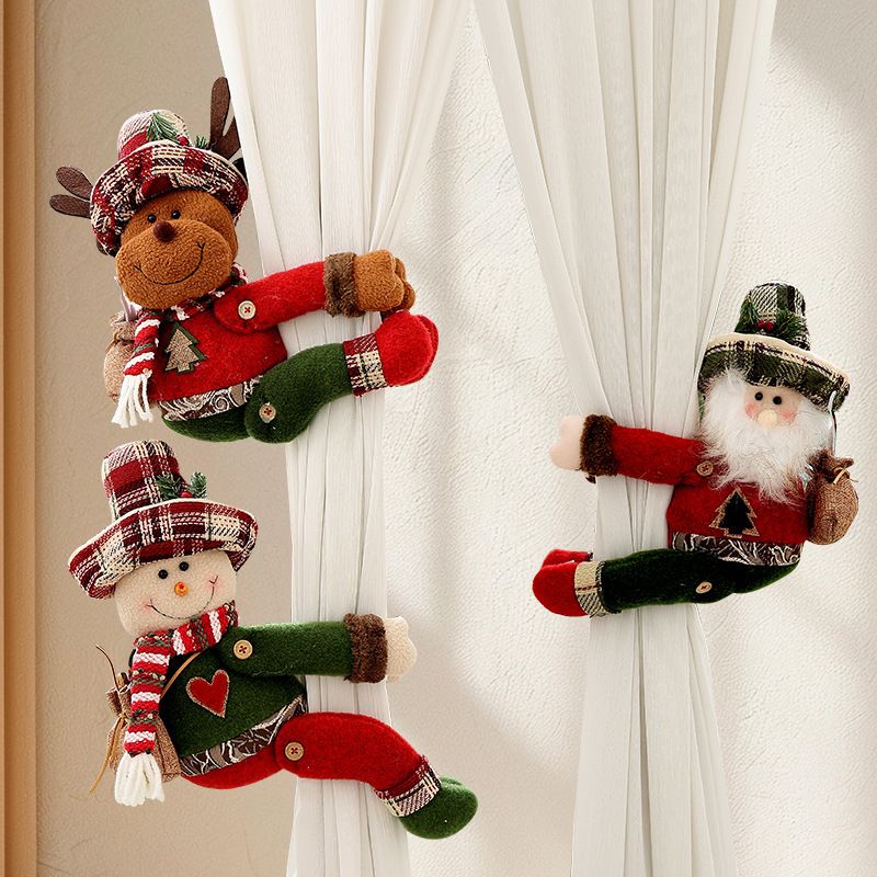 Christmas Snowman Curtain Tiebacks Set of 2 view 2
