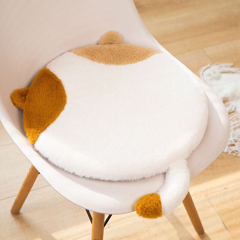 40cm Round Cat-Themed Seat Cushion (Brown Tabby) — Slow-Rebound Memory Foam view 2