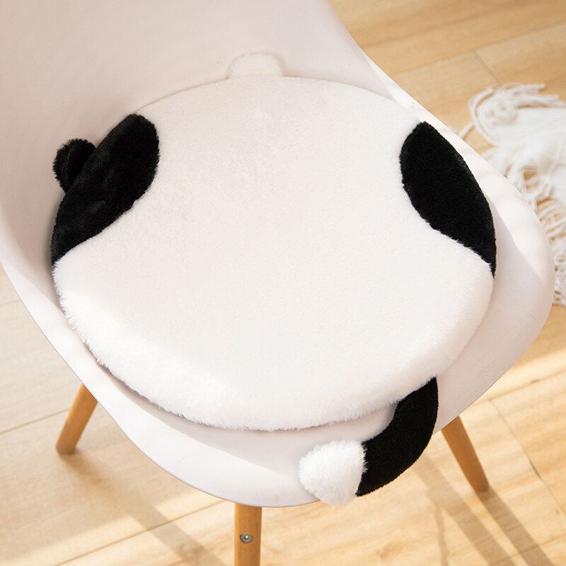 40cm Round Cat-Themed Seat Cushion (Black and White Cat) — Slow-Rebound Memory view 2