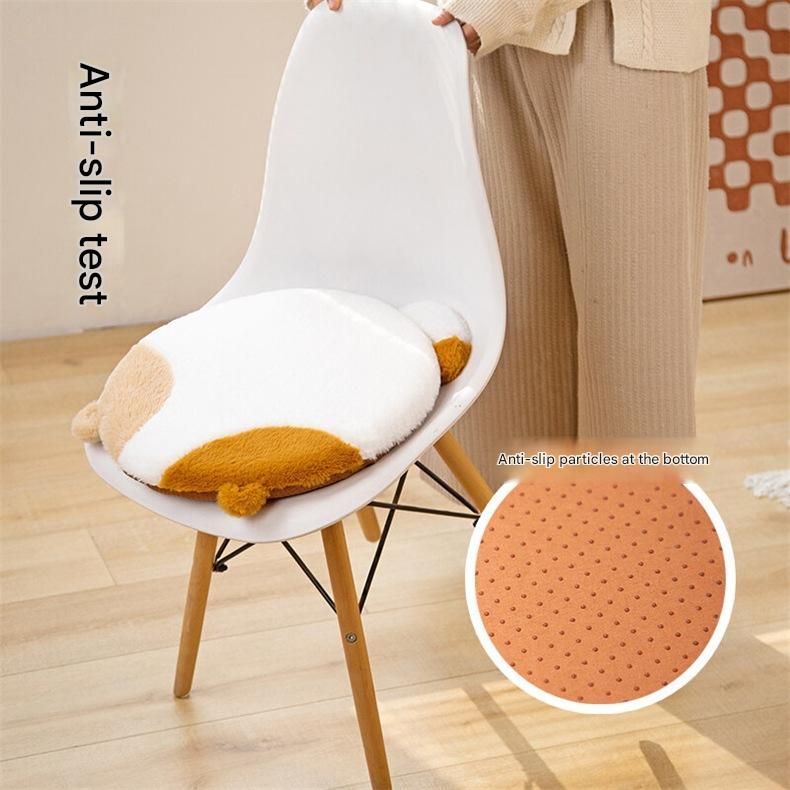 40cm Round Cat-Themed Seat Cushion (Black and White Cat) — Slow-Rebound Memory view 5