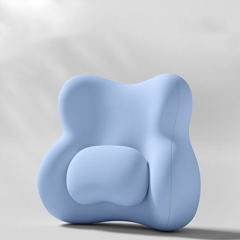 Carrot Hooded Blanket with Blue Memory Foam Lumbar Support Pillow view 3