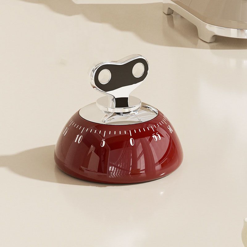 Red 60-Minute Magnetic Mechanical Kitchen Timer Countdown Clock for Cooking view 3